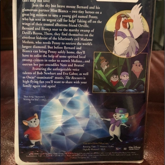 5/$10 The Rescuers by Walt Disney Home Entertainment VHS - Picture 3 of 6